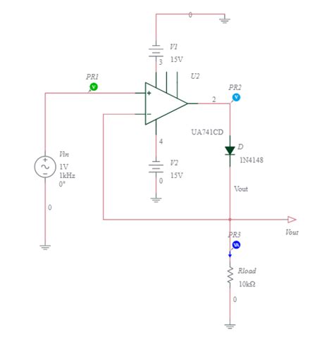 Image result for Precision Rectifier Circuit Multisim