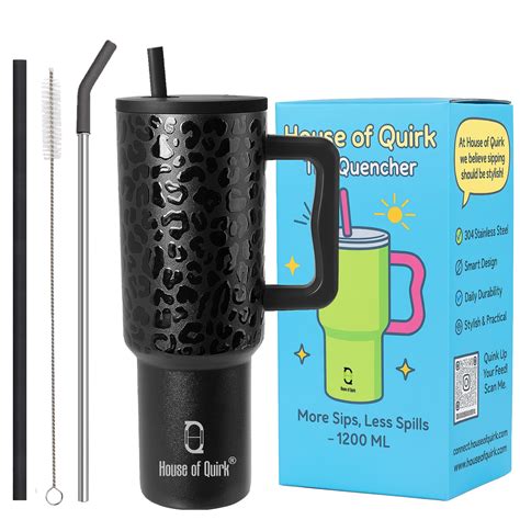 Buy House of Quirk 1200ML Stainless Steel Tumbler with Handle & Lid, 2 ...