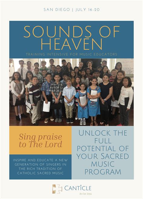 New Liturgical Movement: Sounds of Heaven - Chant Training Intensive for Music Educators, San ...