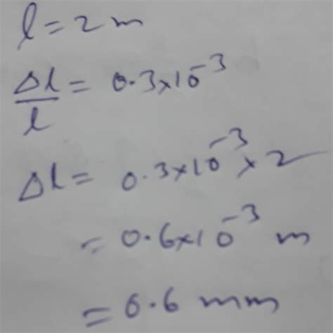 A wire of length 2m is attached to a mass 5kg, tensile strain in wire ...