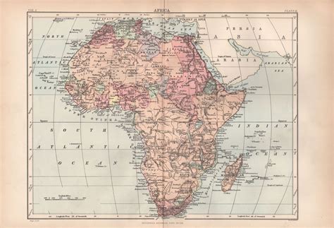Antique Map of Africa - 1880