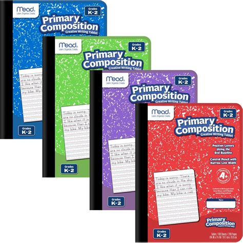 Amazon.com : Mead Primary Composition Notebook K-2, 6 Pack Primary ...