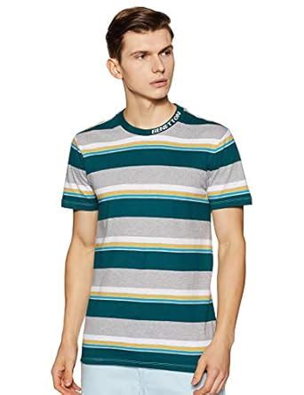 United Colors of Benetton Men's Striped Regular fit T-Shirt ...