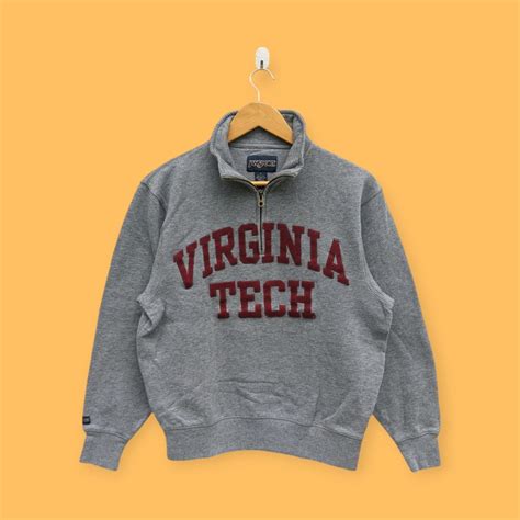 Vintage Virginia Tech University Sweatshirts Jansport Embroidered Logo ...