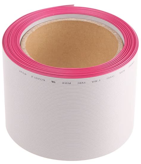 RS PRO | RS PRO Flat Ribbon Cable, 64-Way, 1.27mm Pitch, 5m Length ...