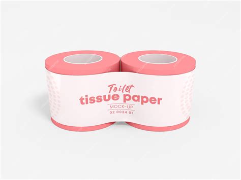Premium PSD | Toilet tissue paper roll packaging mockup