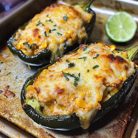 Chicken Stuffed Poblano Peppers Recipe - Recipes Fives