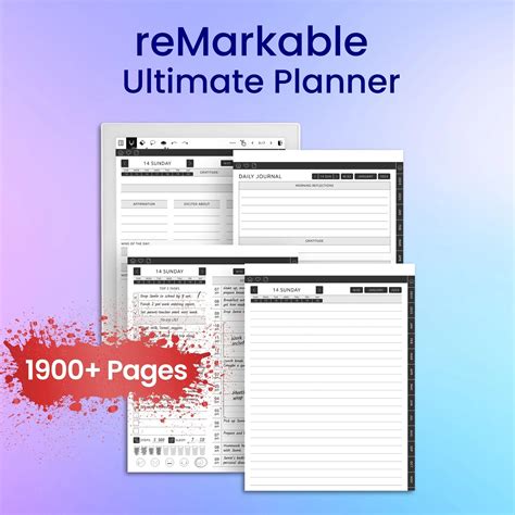 reMarkable 2 Ultimate Planner Template – CreativeRino