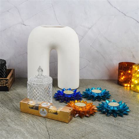 Blossom & ChocoGlow with Candlelight Gift Hamper – The Decor Mart