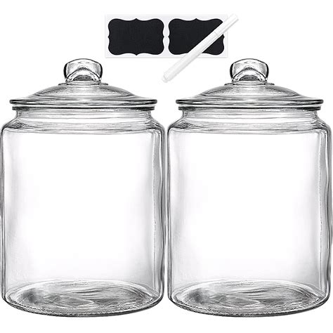 Daitouge 1.5 Gallon Glass Jars with Lids, Large Glass Storage Jars Set ...
