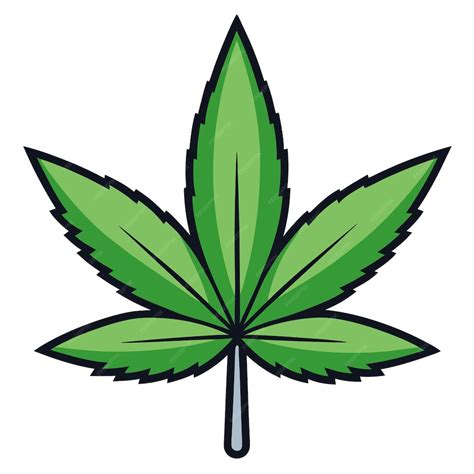 Marijuana Leaf Clipart in Cartoon Style Fun and Bold Vector ...