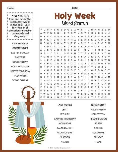 Holy Week Word Search