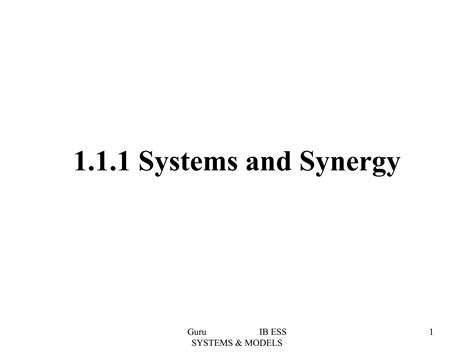 Topic 1 systems & models | PDF