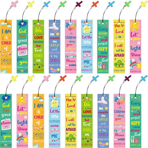Buy 18 Pieces Christian Bookmarks Bible Verses Religious Gift Scripture ...