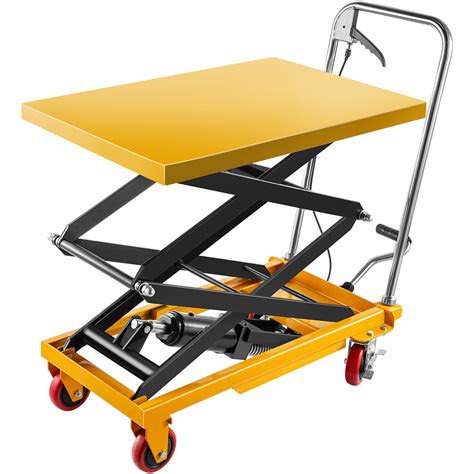VEVOR Hydraulic Lift Table Cart, 770lbs Capacity Hydraulic Scissor Cart ...