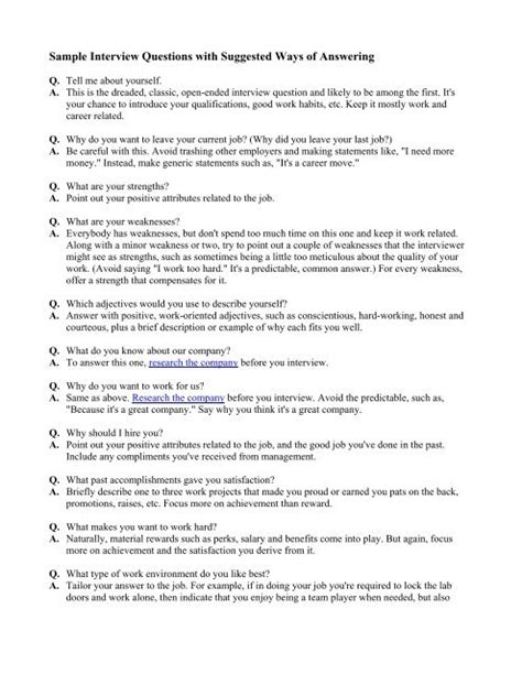 Image result for Interview Questions with Example Answers