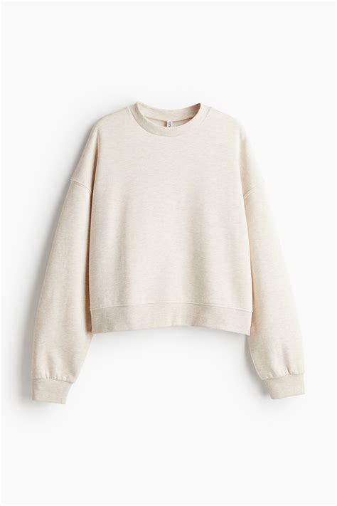 - Sweatshirt - Light beige marl - Ladies | H&M IN