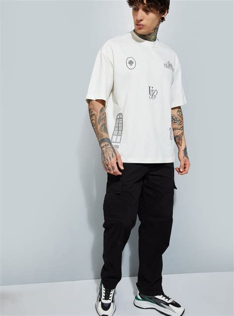 Buy URB_N Men Placement Print Oversized T-shirt Online at just Rs. 599. ...