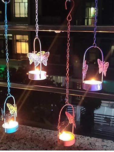 Buy Woomenzara Hanging Butterfly Tealight Candle Holder Diwali Diya ...