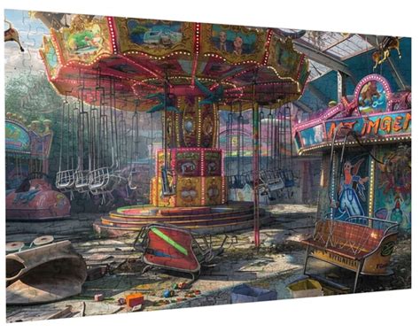 Abandoned Gloomy amusement park 100 Piece Jigsaw Puzzle for Adults ...