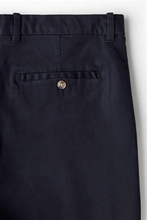 Regular Fit Chino shorts - Navy blue - Men | H&M IN