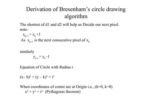 +Bresenham S Circle Drawing Algorithm in Computer Graphics Derivation 的图像结果