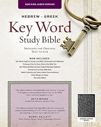 Hebrew-Greek Key Word Study Bible: New King James Version, Black ...