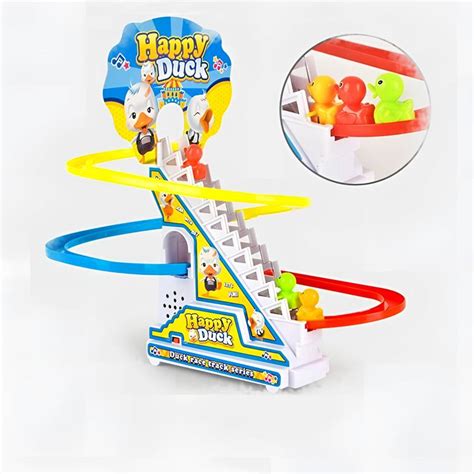 Vastate Ducks Climb Stairs Toy Roller Coaster, Fun Duck Stair Climbing ...