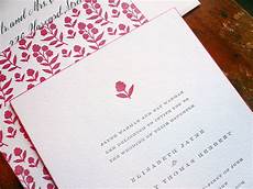 Floral Letterpress Wedding Invitations by Elisabeth S Floral Letterpress Wedding Invitations Floral Letterpress Wedding Invitations
