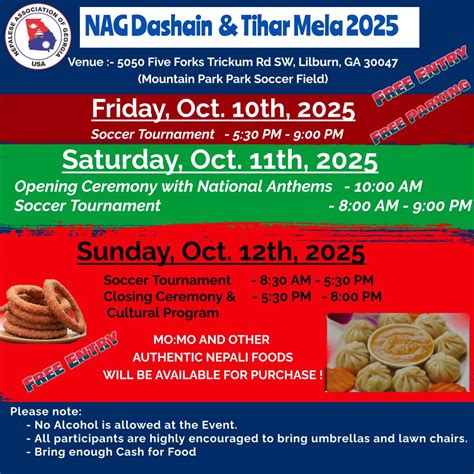 NAG Grand Dashain & Tihar Mela & Soccer Tournament 2025, Mountain Park ...