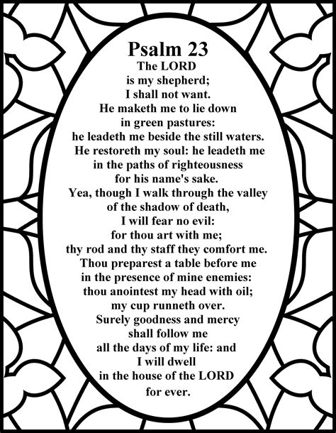 Free Printable Psalm 23 Printable Version I Hope Having A Free Printable To Hang Will Help You ...