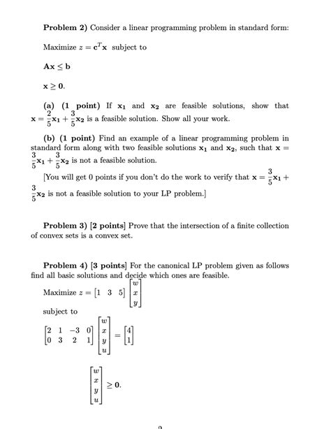 Image result for Standard Form of a Linear Programming Problem