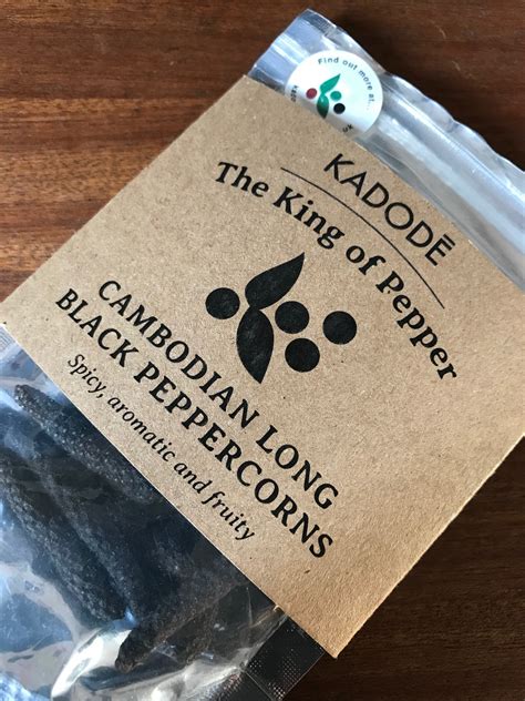 RARE 3*** GREAT TASTE Winner - Kadode Cambodian Long Black Pepper 25g ...