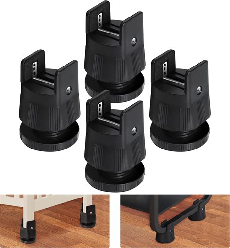 Amazon.com: Joymicre Pack of 4 Furniture Bed Risers, 3.5 or 4 Inch Desk ...