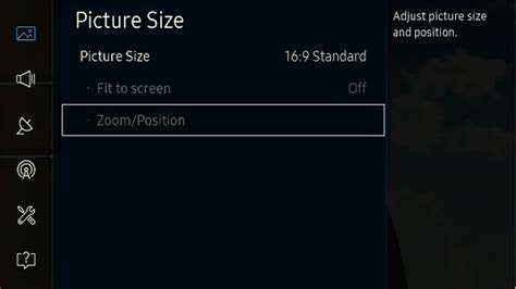 How to modify the Picture Size for Samsung Smart TV? | Samsung India