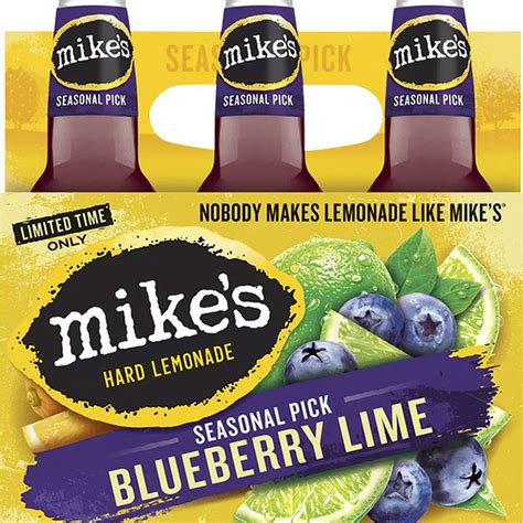 Mike's Blueberry Lime Flavored Hard Lemonade (12 fl oz) Delivery or ...