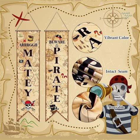 Buy Pirate Party Supplies Pirate Decorations Pirate Porch Sign Treasure ...