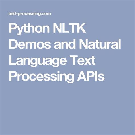 Natural Language Processing Python 的图像结果