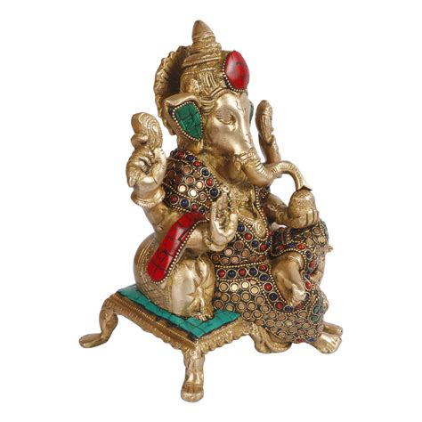 Buy ARTVARKO Brass Lord Ganesha Bhagwan with Large Ears Mangalkari ...