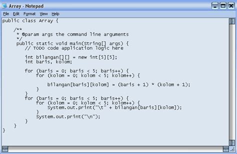 Image result for Java Array Multidimensi Table