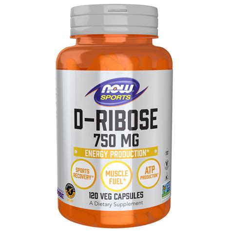 Now Foods D-Ribose 750mg - 120 Veg Capsules - Nutrition House