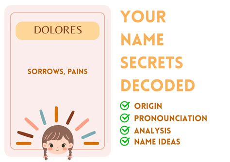 Dolores - Catholic Girl Name Meaning and Pronunciation