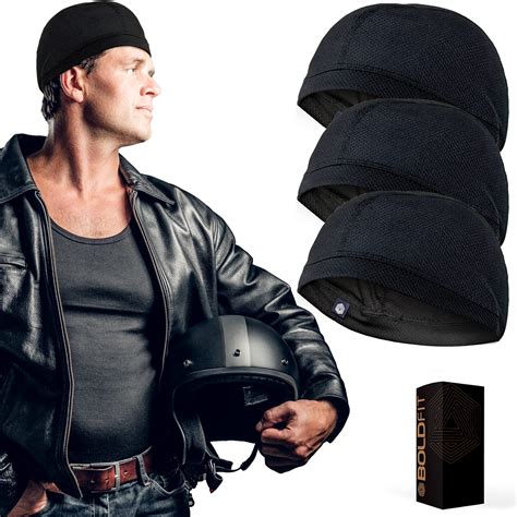 Boldfit Helmet Skull Caps for Men Bike Cotton Head Caps for Men Hair ...