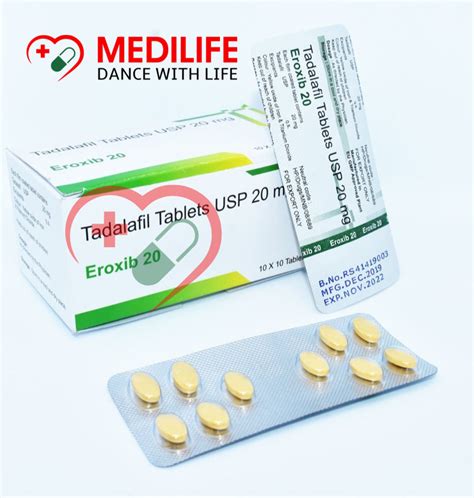 Tadalafil 20Mg Tablets – Eroxib 20 – MediLife