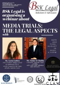 BSK Legal in association with LEGALINTELLECT Organizing Webinar on ...