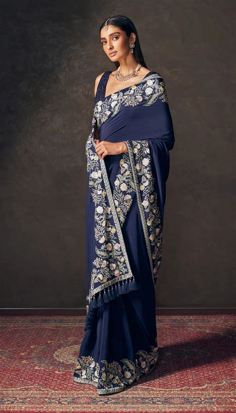 The Floating Bouquet Saree - Shyamal & Bhumika