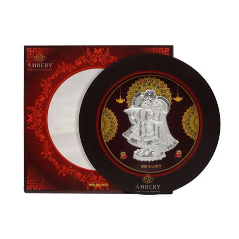 Buy quality Radhe Krishna Silver Round Shape Frame in Rajkot