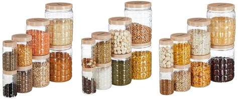 Buy Amazon Brand - Solimo Checkered Jar Container, Set of 24 (6 pcs x ...