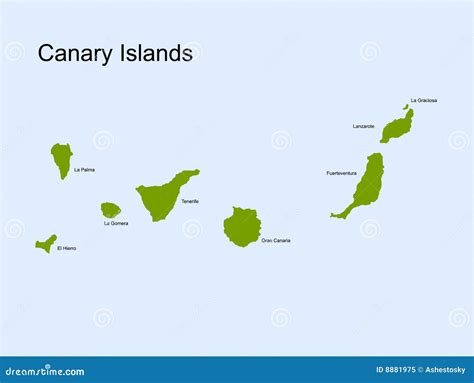 Canary islands vector map stock vector. Illustration of tourism - 8881975