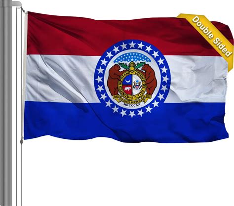 Amazon.com : REIDFERR Missouri Flag 3x5 Outdoor Double Sided - Heavy ...